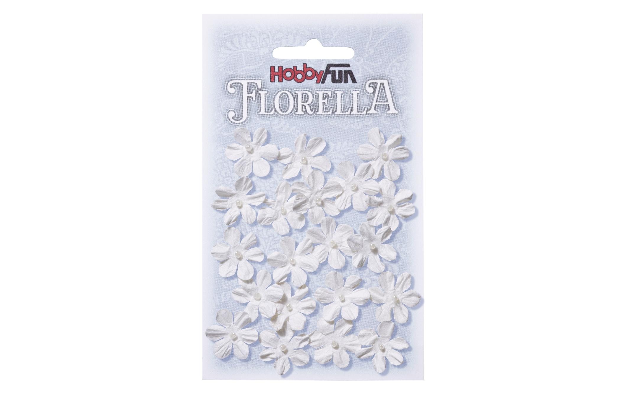 HobbyFun Streudeko Florella 20 Stück, Weiss