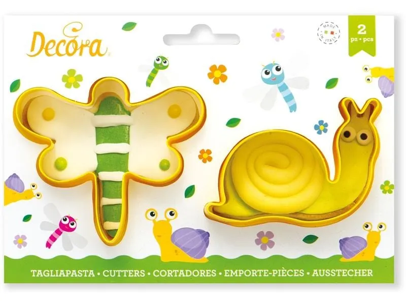 Decora Guetzli-Ausstecher-Set 2 Stück, Libelle und Schnecke Decora Guetzli-Ausstecher-Set 2 Stück, Libelle und Schnecke