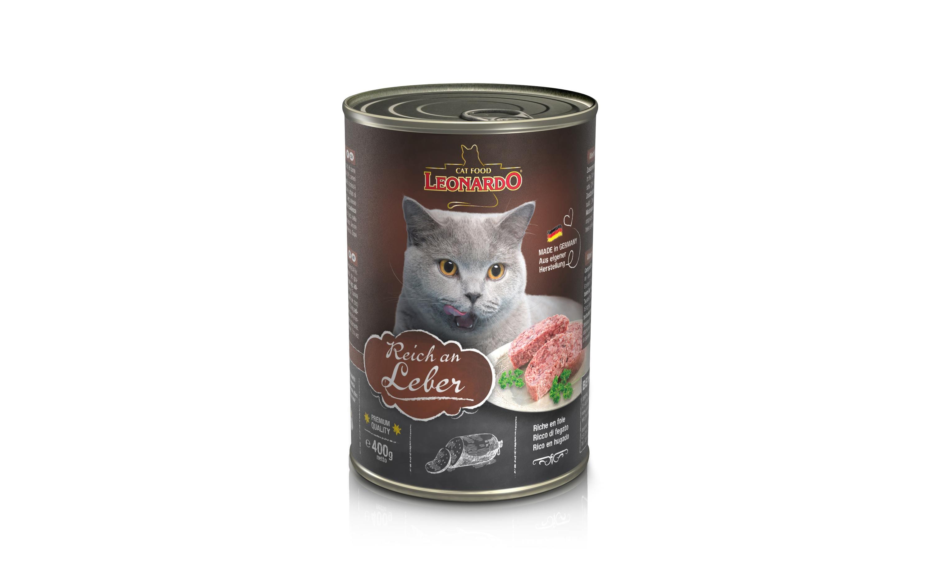 Leonardo Cat Food Nassfutter Reich an Leber, 400 g