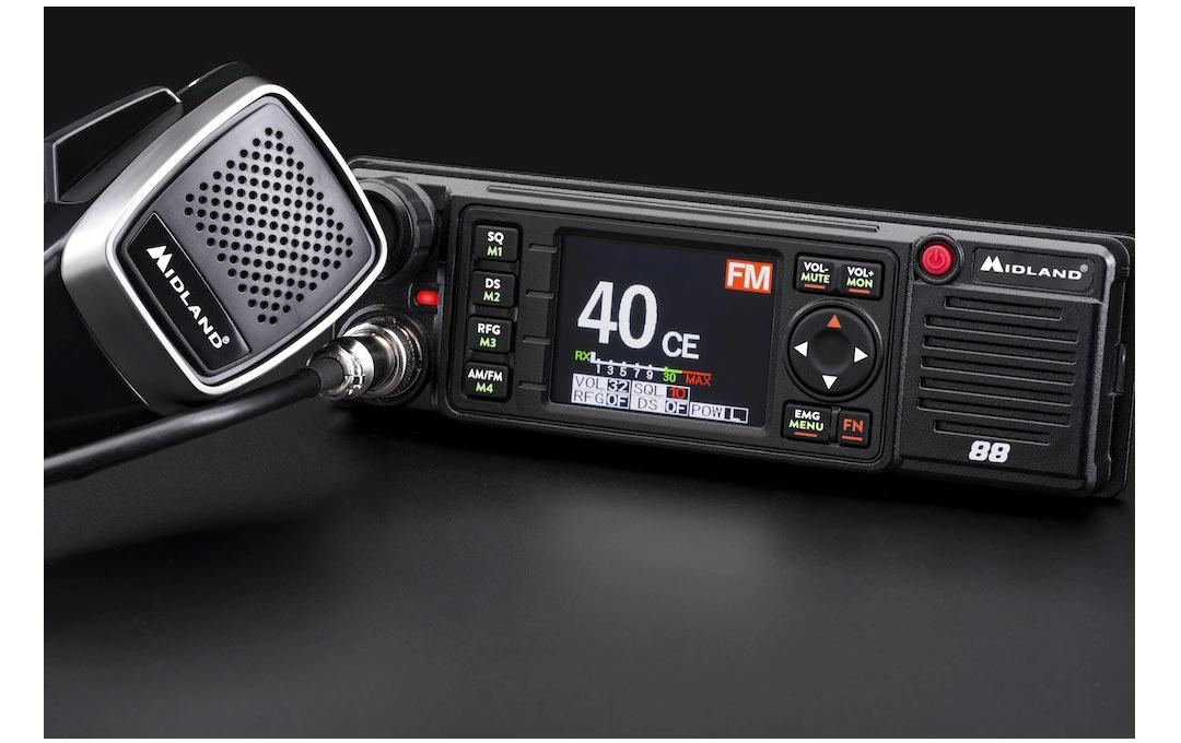 Midland CB Funkgerät M88 12 V / 24 V AM FM 27 MHz