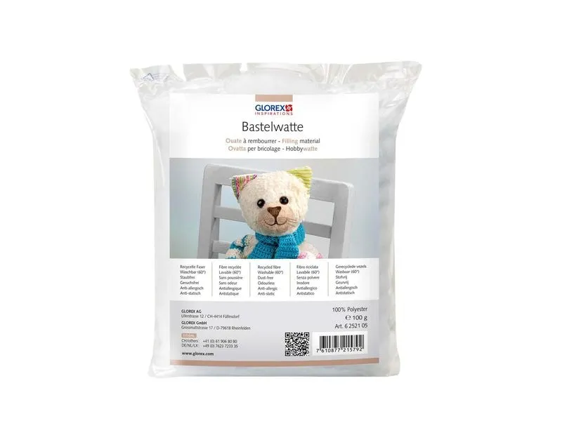 Glorex Bastelwatte Weiss, 100g Glorex Bastelwatte Weiss, 100g