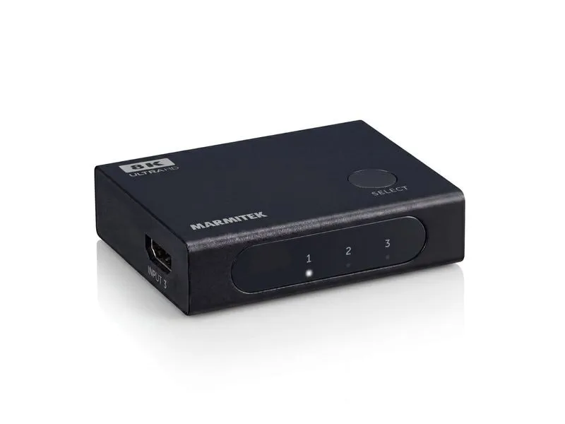 Marmitek Connect 730 3-Port 8K 60 Hz 4K 165 Hz Schwarz