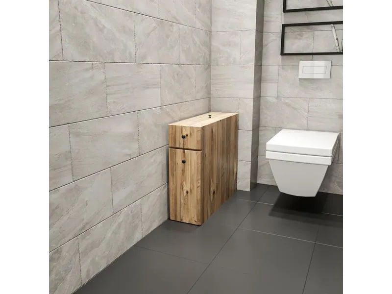 Woody Fashion Badezimmerregal Calencia 19 x 55 x 60 cm, Nature Woody Fashion Badezimmerregal Calencia 19 x 55 x 60 cm, Nature