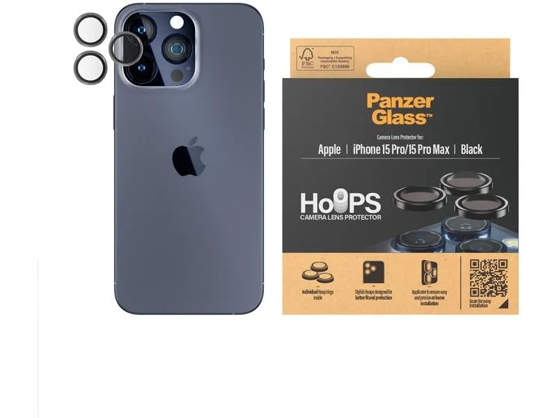 Panzerglass Lens Protector Rings HOOPS Apple iPhone 15 Pro / 15 Pro Max Panzerglass Lens Protector Rings HOOPS Apple iPhone 15 Pro / 15 Pro Max