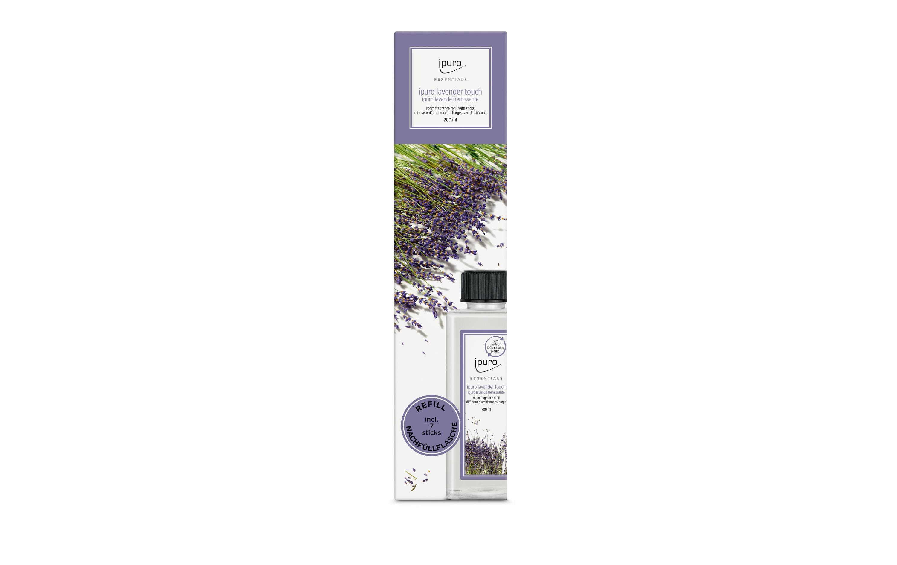 ipuro Duftkartusche Refill Lavender Touch mit Stäbchen 200 ml