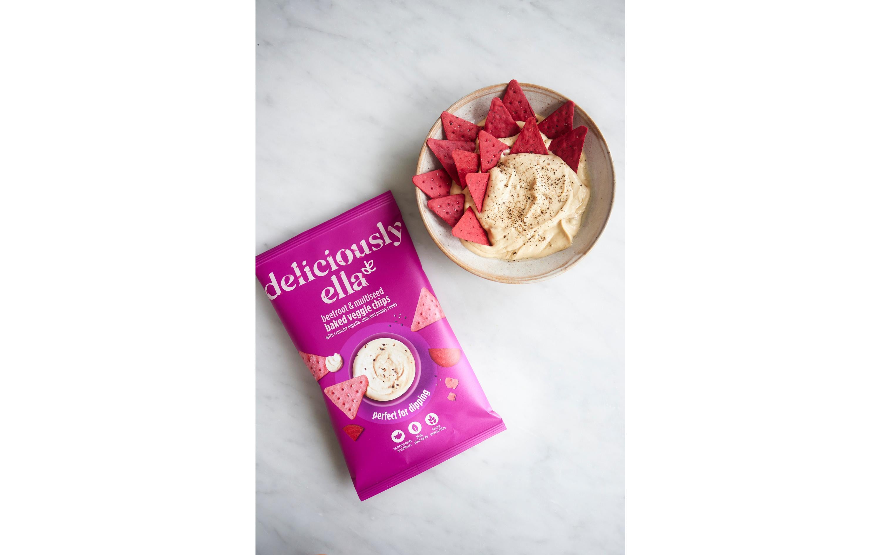 Deliciously Ella Beetroot & Multiseed Chips 100 g