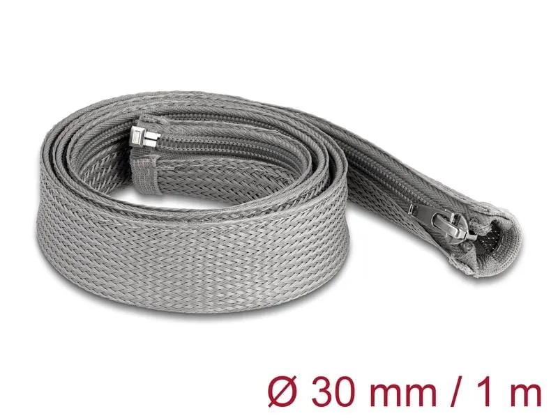 Delock Kabelschlauch 1 m x 30 mm Grau Delock Kabelschlauch 1 m x 30 mm Grau