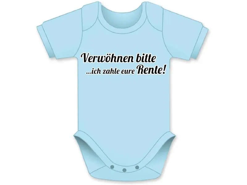 Trendcompany Babybody Verwöhnen bitte... 62/68, Hellblau