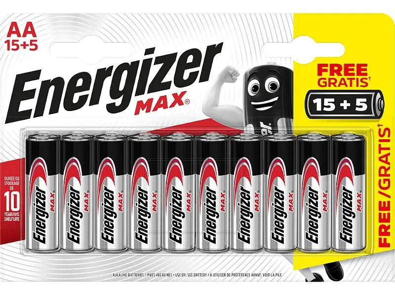 Energizer Batterie Max AA 15+5 Stück