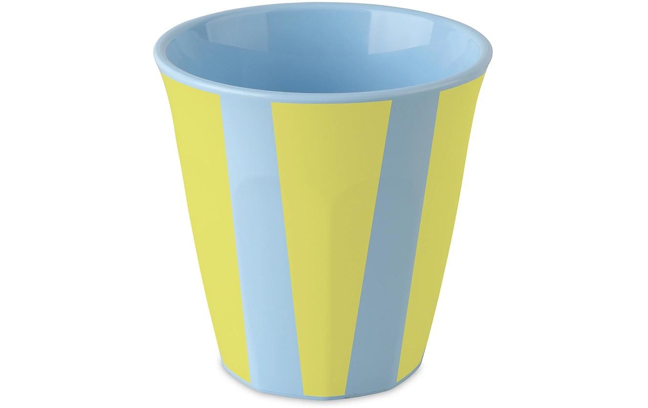 Koziol Trinkbecher Nora S Stripes 150 ml, 1 Stück, Sweet Blue