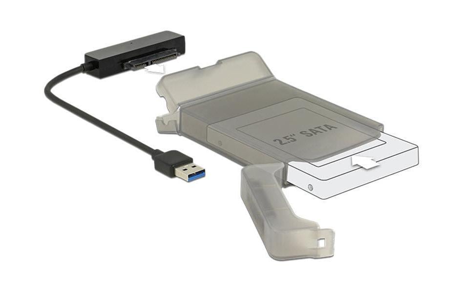 Delock Adapterkabel USB 3.0 Typ-A - SATA 22-Pin mit Schutzhülle Delock Adapterkabel USB 3.0 Typ-A - SATA 22-Pin mit Schutzhülle