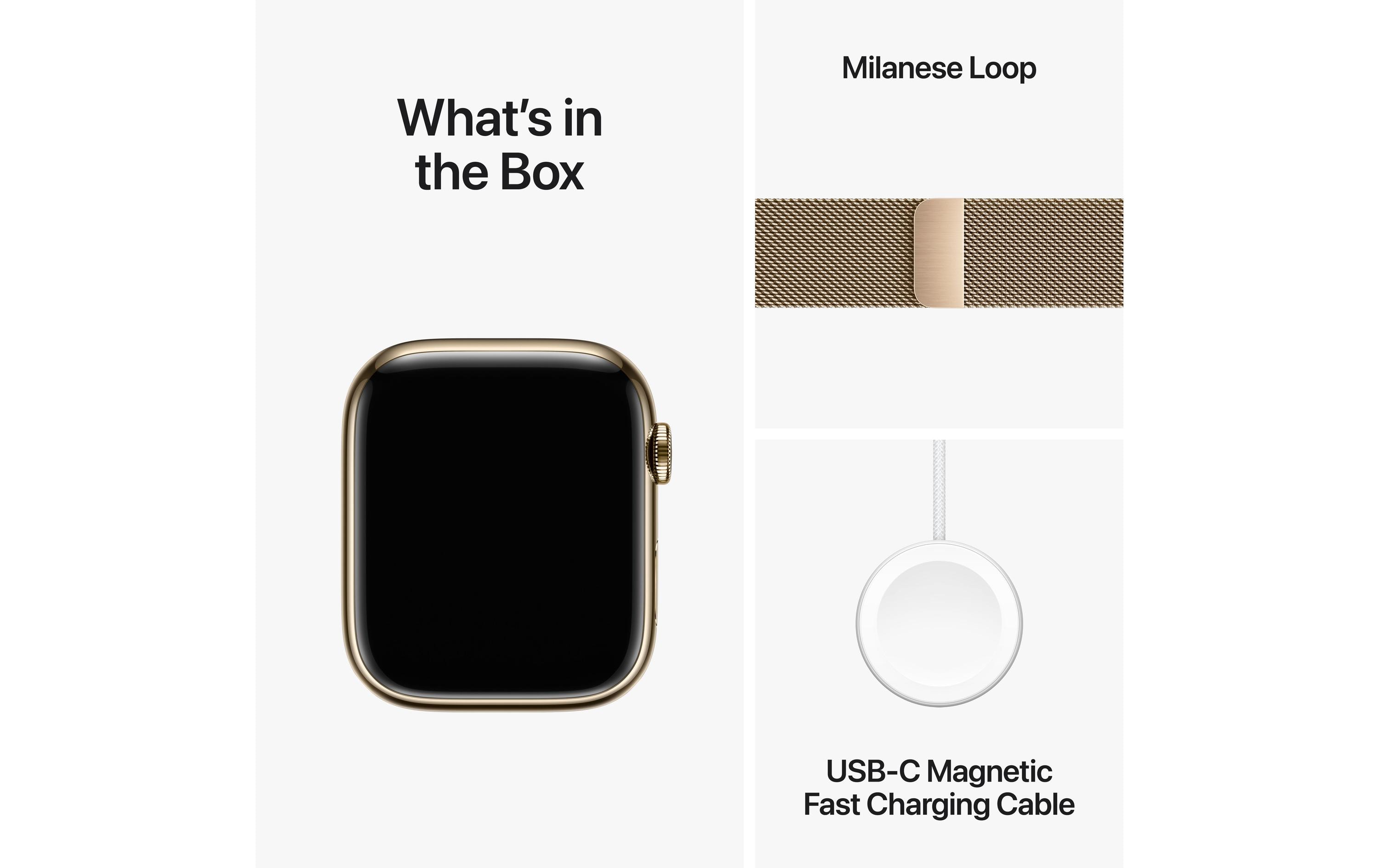 Apple Watch Series 9 45 mm LTE Gold Milanaise Loop