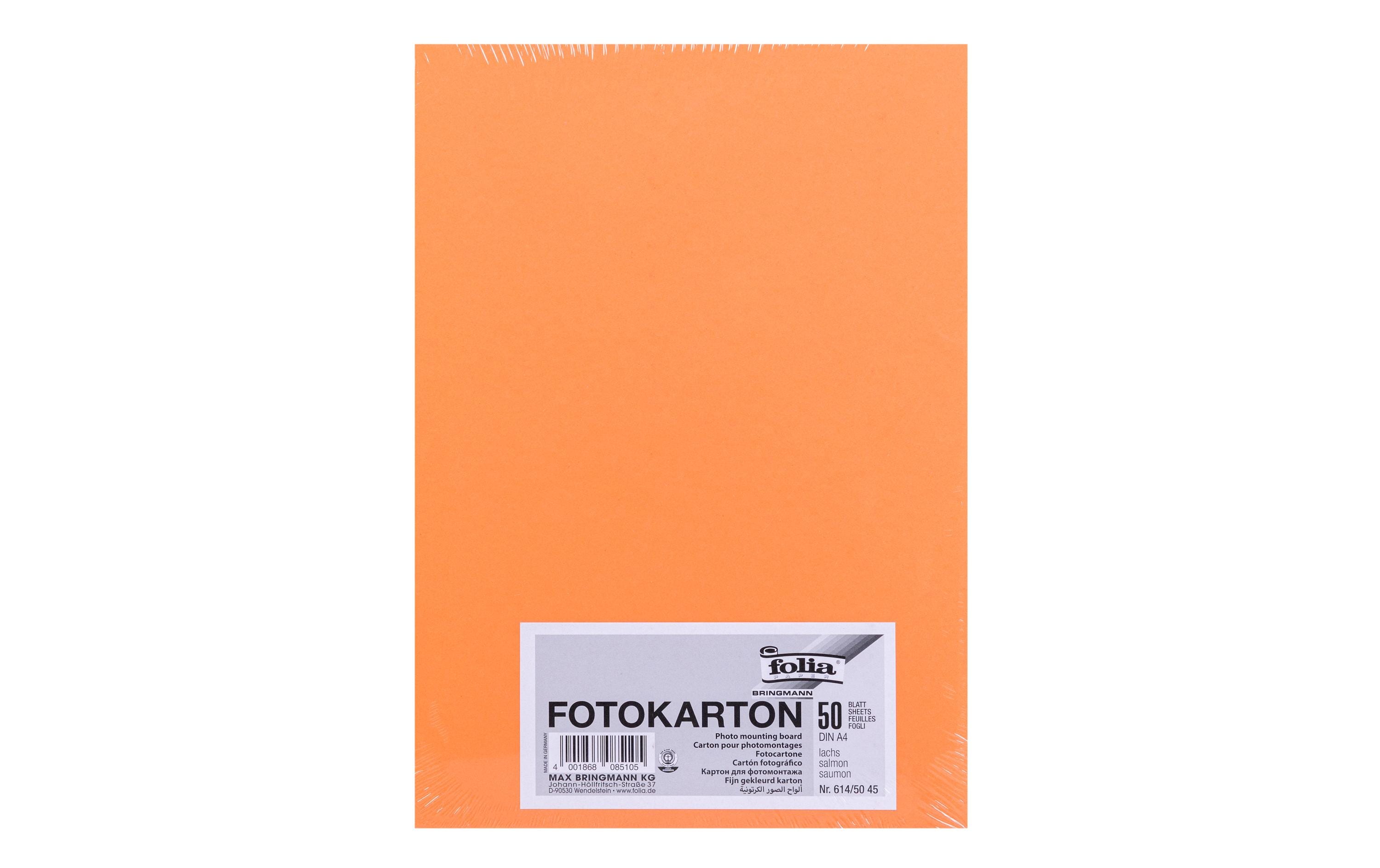 Folia Fotokarton A4, 300 g/m², 50 Blatt, Lachs