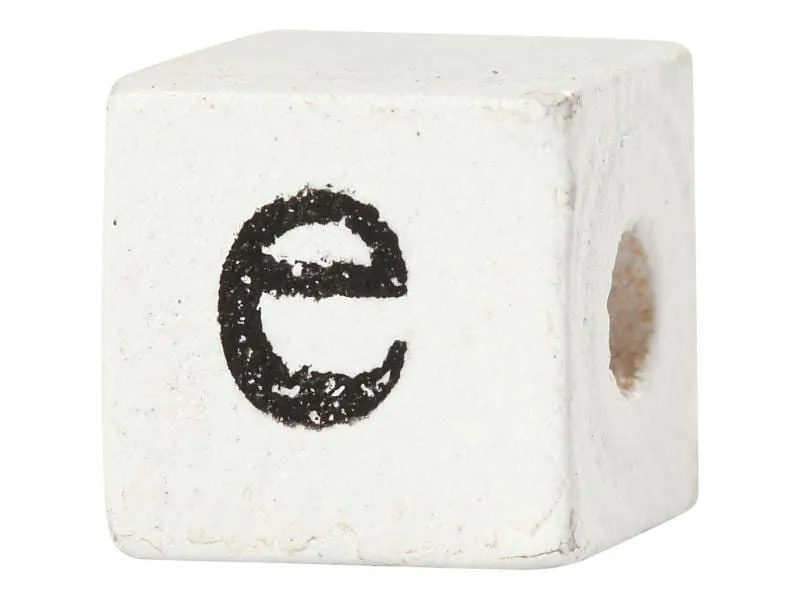 Creativ Company Buchstabenperlen 8 mm x 8 mm x 8 mm Holz