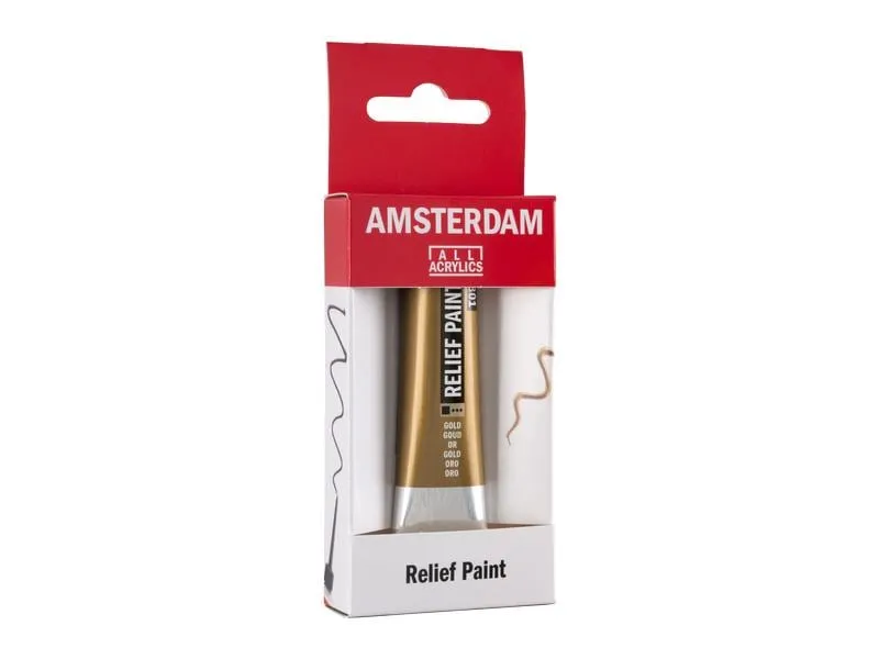 Amsterdam Acrylfarbe Reliefpaint 801 Gold deckend, 20 ml 20 ml, Gold Amsterdam Acrylfarbe Reliefpaint 801 Gold deckend, 20 ml 20 ml, Gold