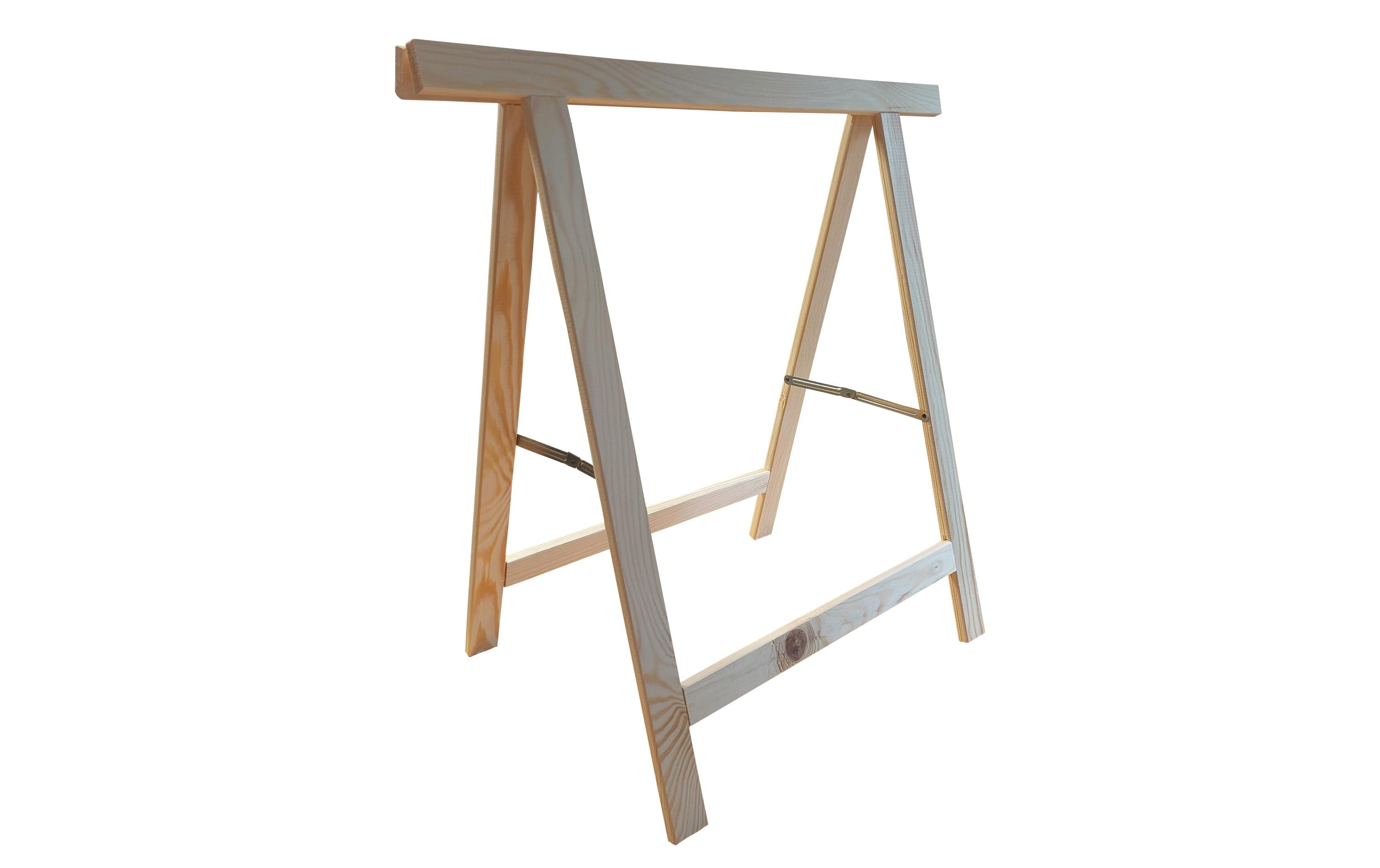 Holz Zollhaus Bockleiter aus Fichte 75 x 75 cm, Naturfarben