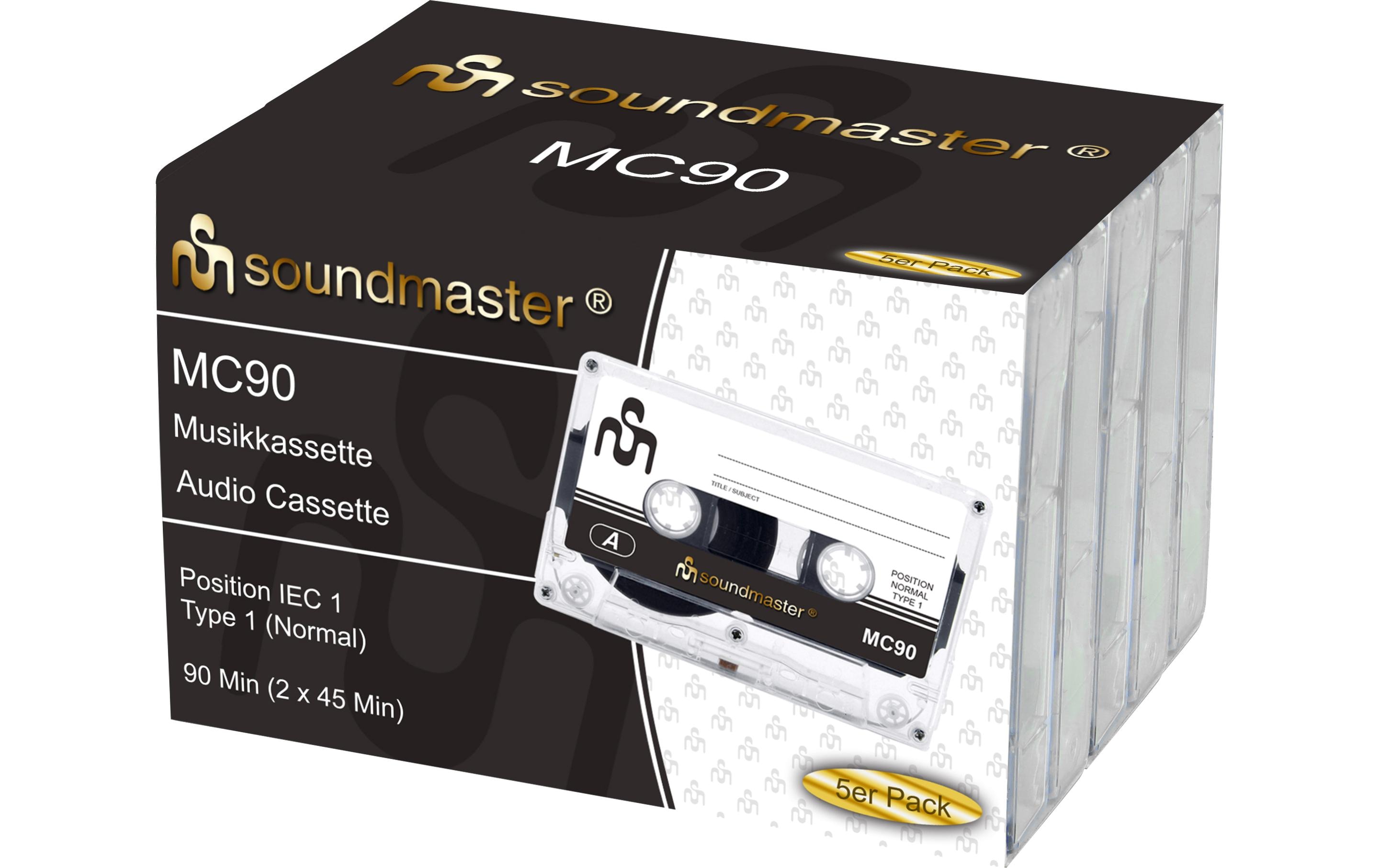 CE Audio-Kassette Soundmaster MC90 5er Pack