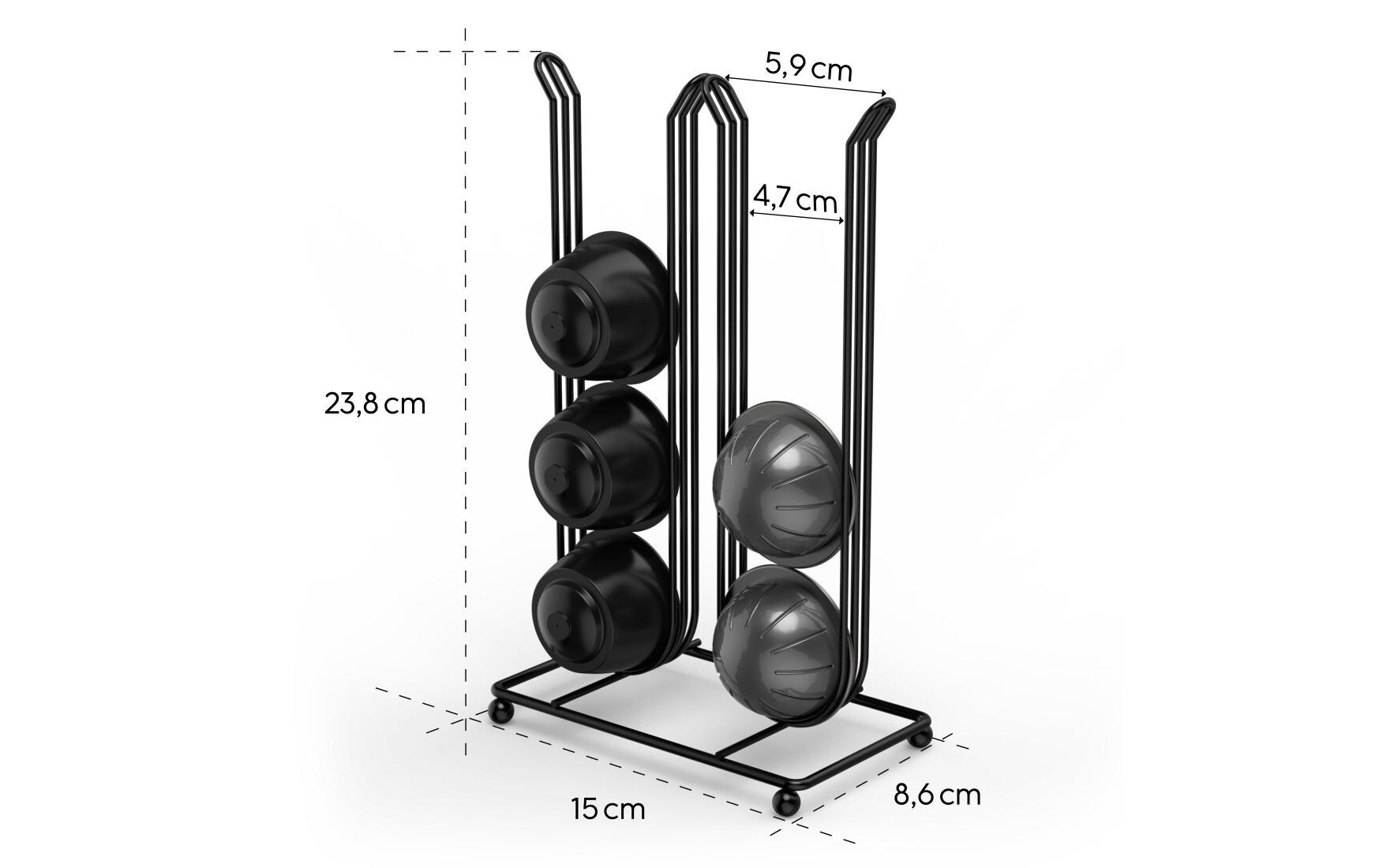Xavax Kapselspender 16 Kapseln, Schwarz matt