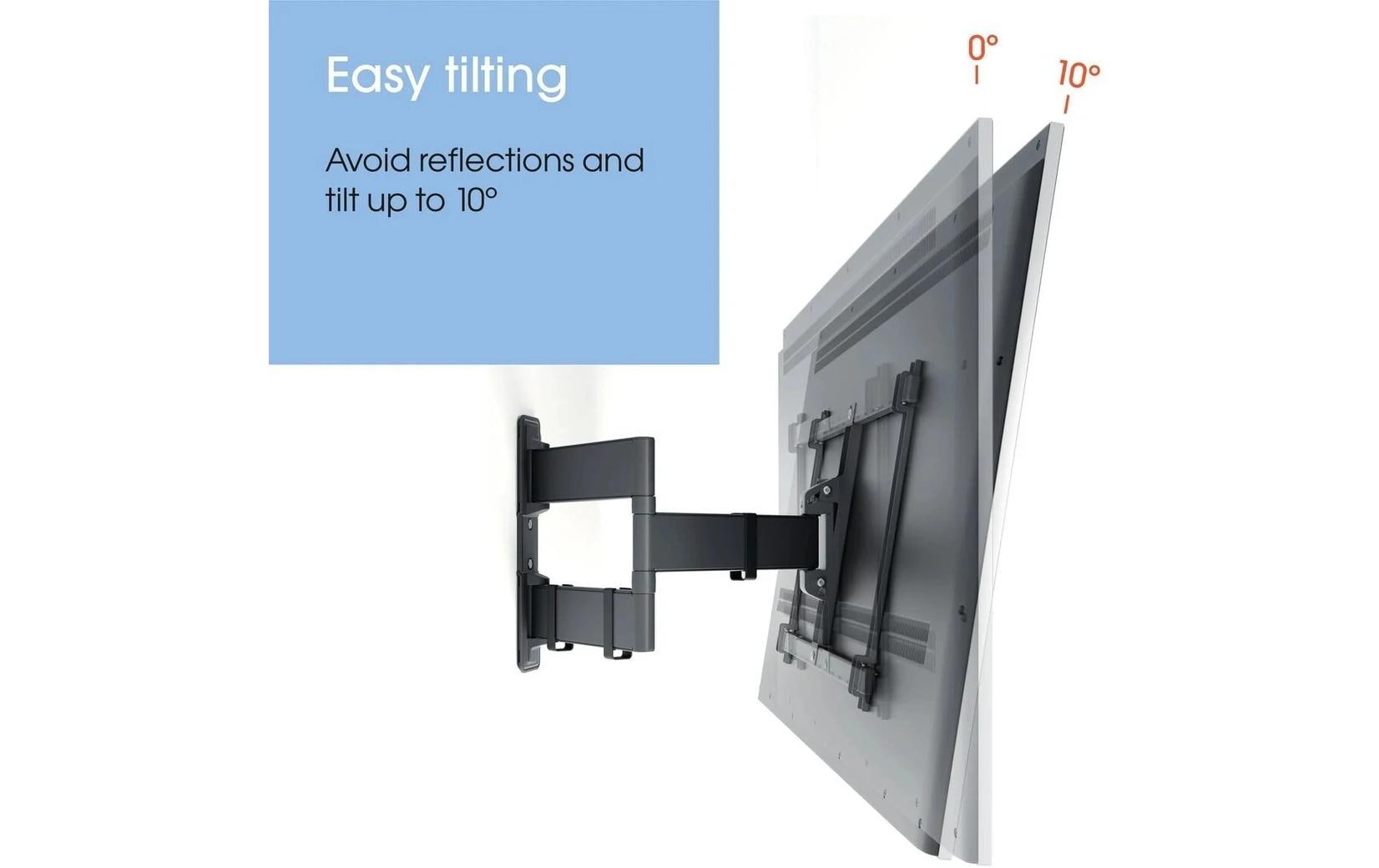 Vogel's Wandhalterung COMFORT, schwenkbar, 55-100, 55 kg Schwarz