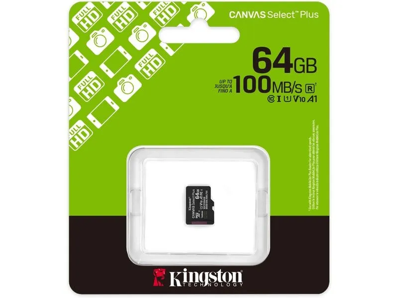 Kingston microSDXC-Karte Canvas Select Plus Gen3 64 GB