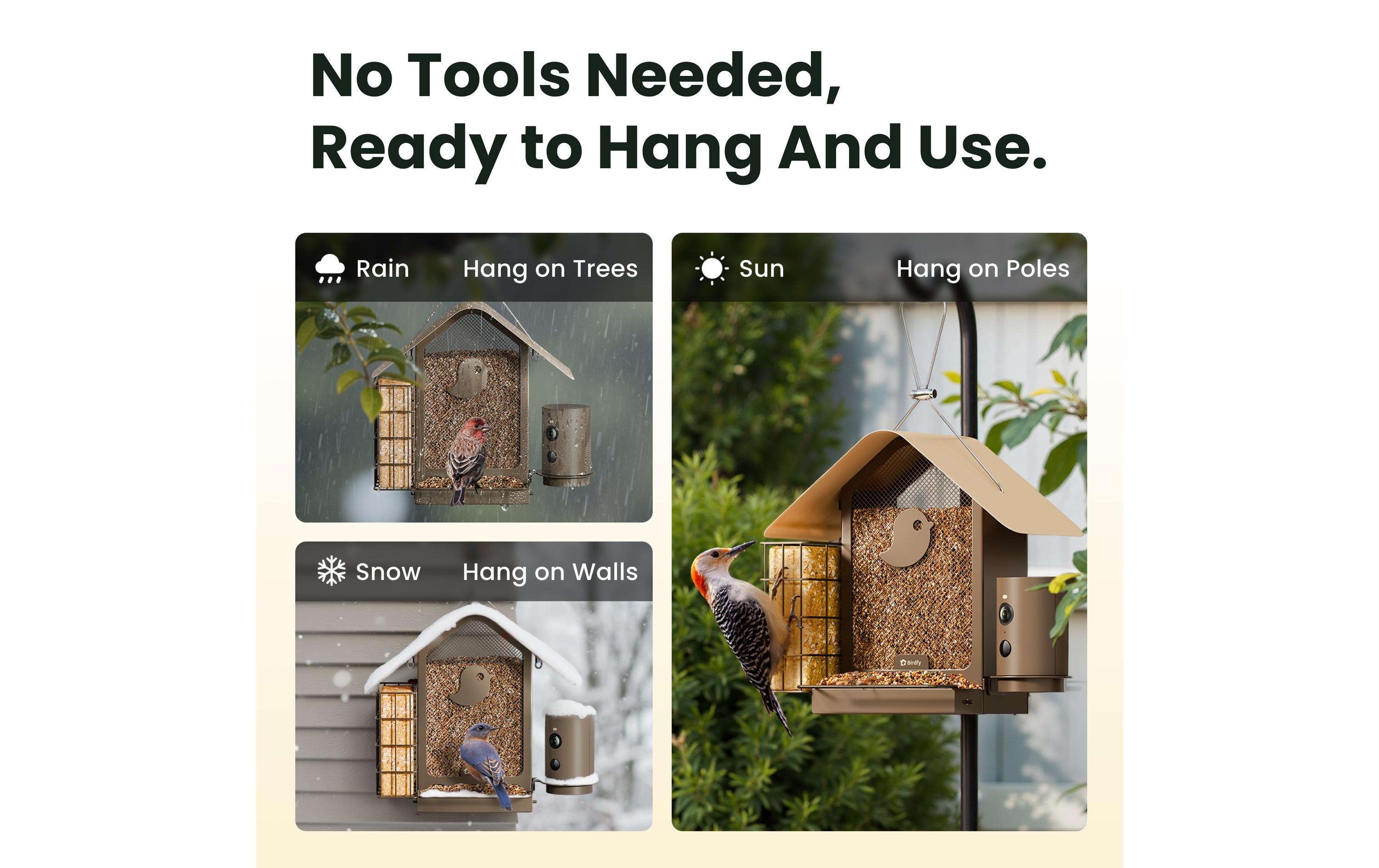 Birdfy Futterspender Metall V 1080PHD mit Kamera