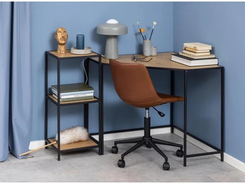 AC Design Regal Seaford 35 x 37 x 82.5 cm, Nature/Schwarz