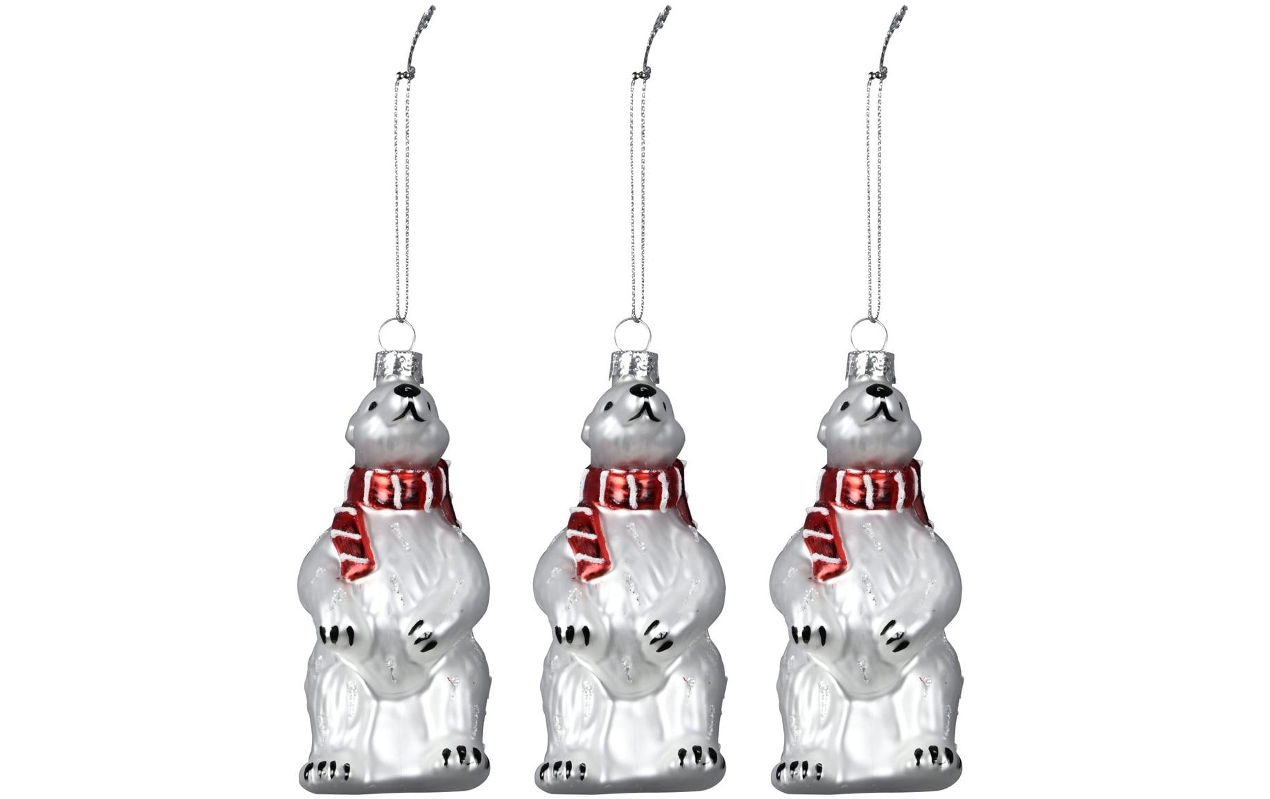COCON Weihnachtsschmuck Eisbär, 3 Stück