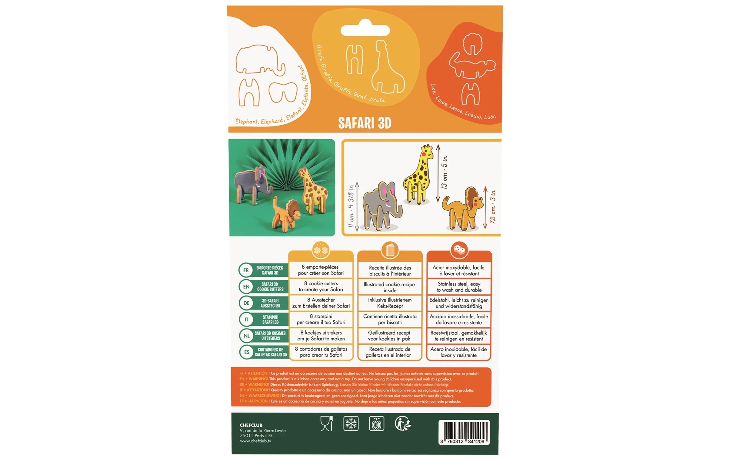 Chefclub Keksausstecher Safari 3-teilig