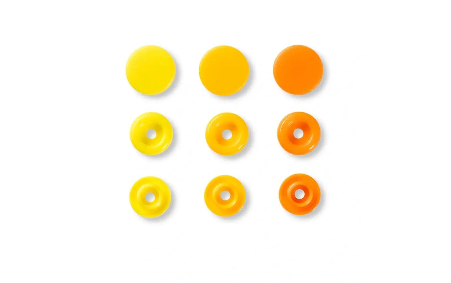 Prym Druckknöpfe Color Snaps Love Gelb, Ø 12,4 mm, 30 Stück