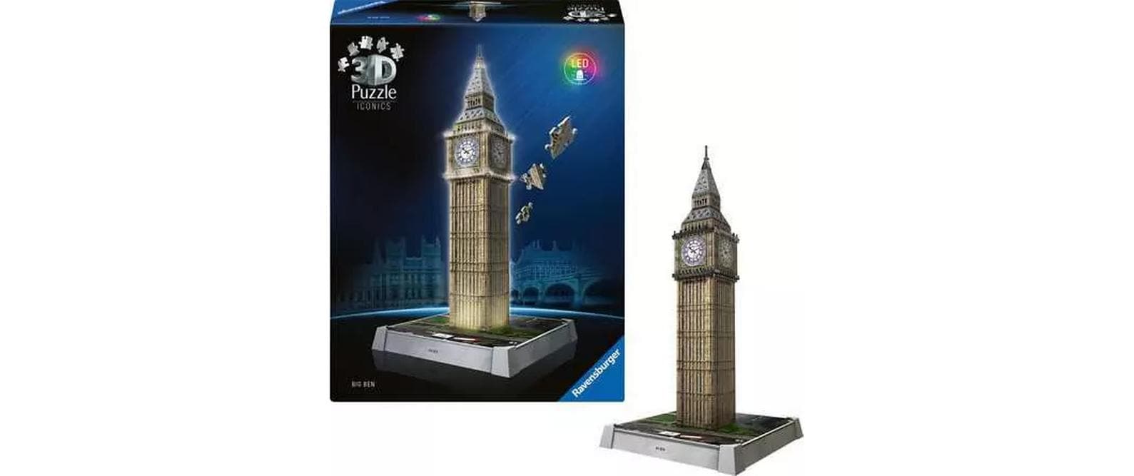 Ravensburger 3D Puzzle Iconics Big Ben with Light