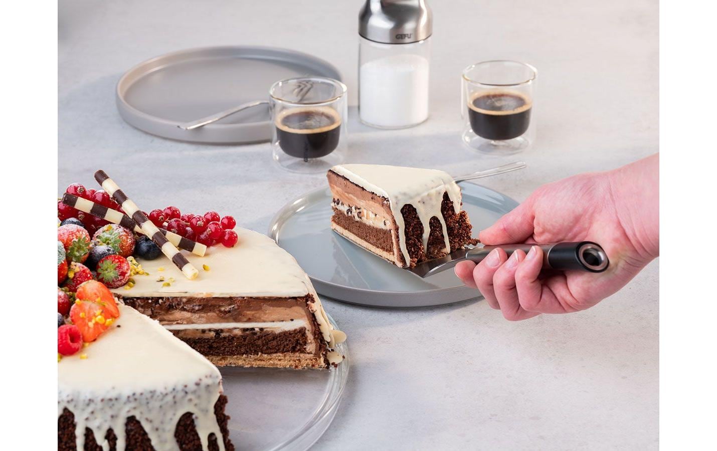 GEFU Tortenheber Primeline 30.5 cm, Schwarz/Silber