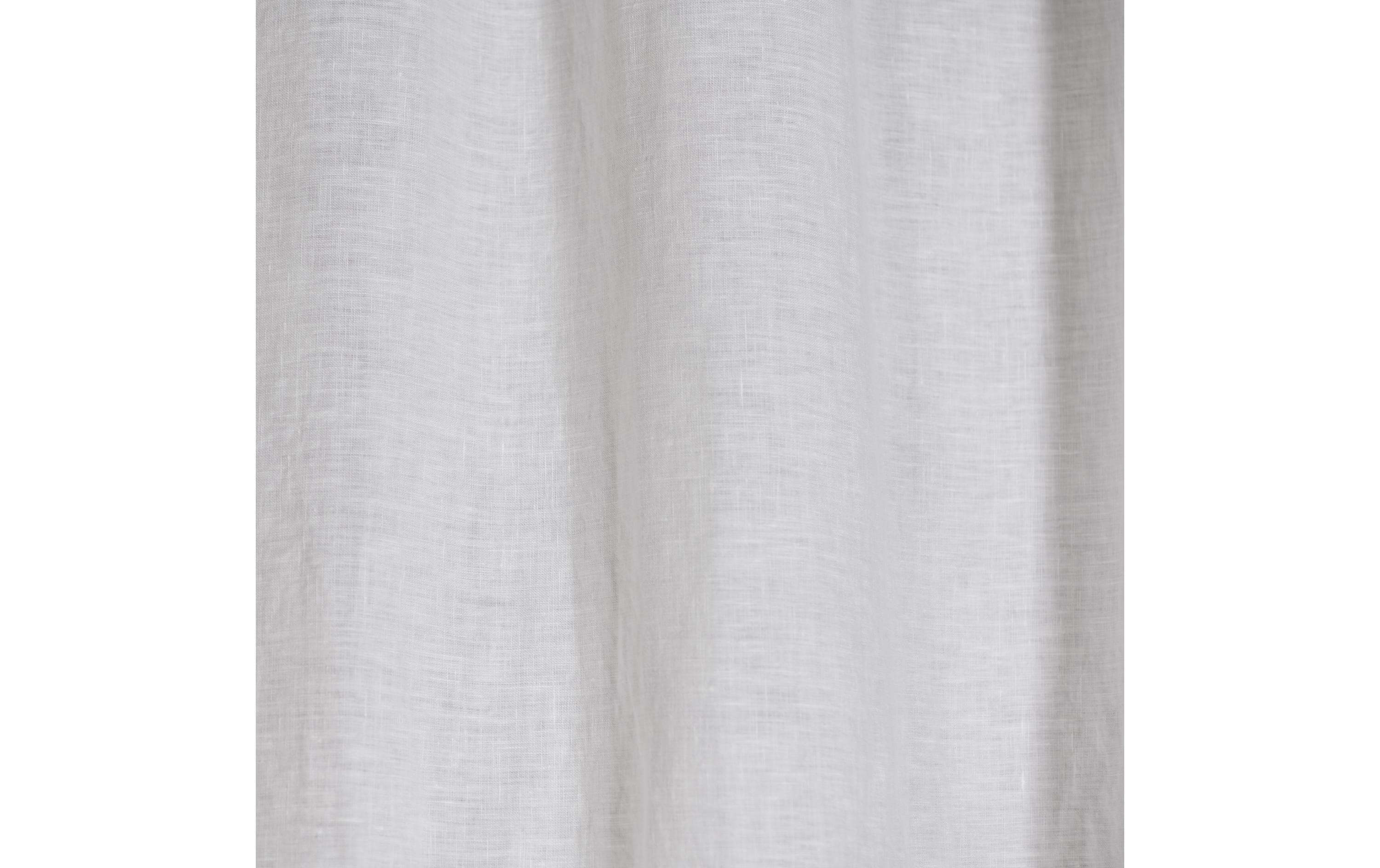 Casa Leon Dekovorhang mit Faltenband Leinen 140 cm x 245 cm, Ivoire