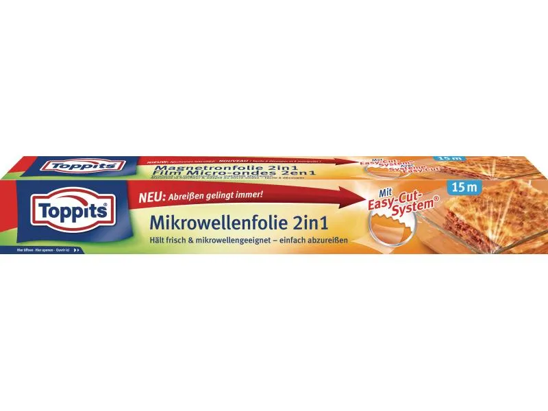Toppits Mikrowellenfolie 2 in 1 1 Stück, Transparent