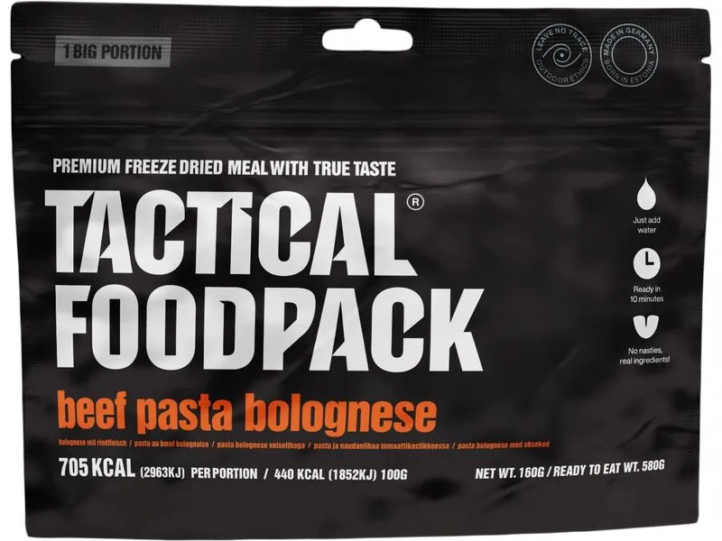 Tactical Foodpack Hauptgericht Rindfleisch-Pasta Bolognese