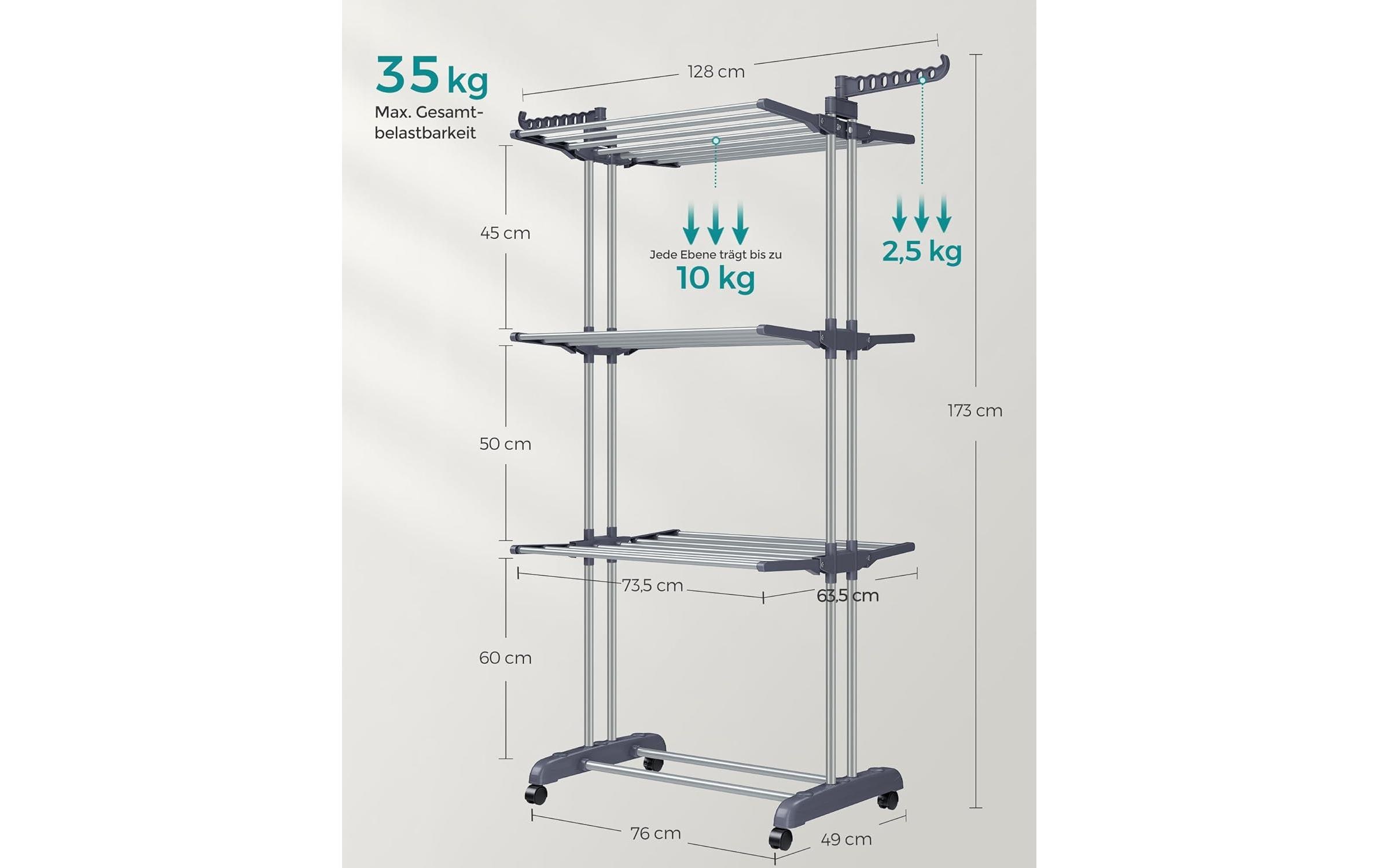 Songmics Turmtrockner 126.6 x 64.2 x 169.2 cm
