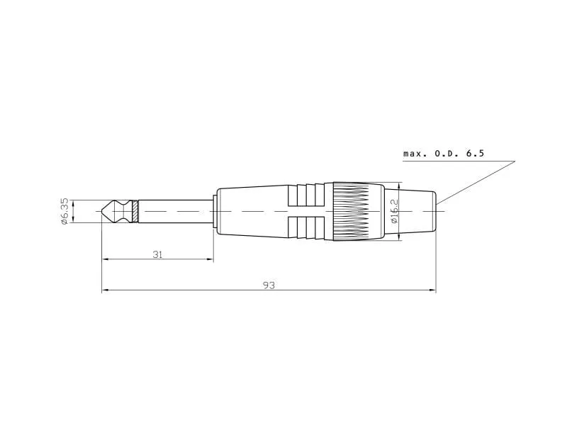 Bemero Stecker BC2001BK-M 6.3 mm Mono Klinkenstecker schwarz Bemero Stecker BC2001BK-M 6.3 mm Mono Klinkenstecker schwarz