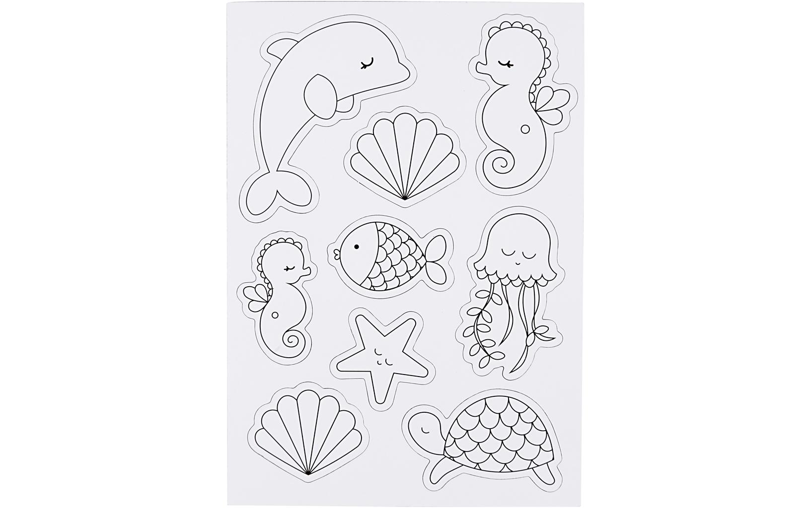 Creativ Company Haftmagnet Meerestiere zum Ausmalen 1 Blatt Creativ Company Haftmagnet Meerestiere zum Ausmalen 1 Blatt