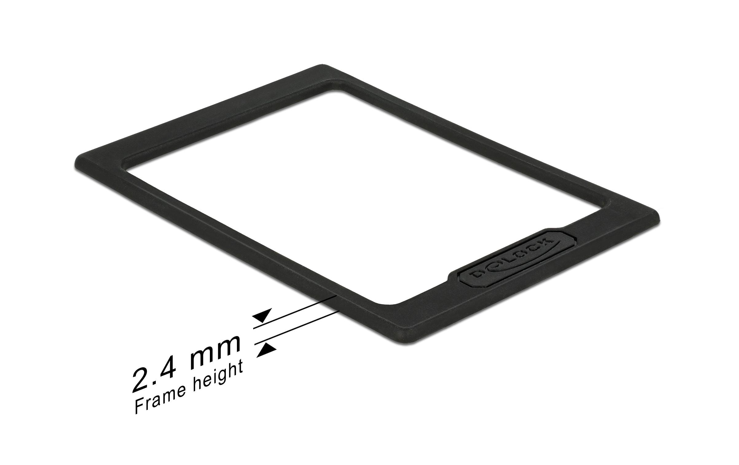 Delock 2.5-Einbaurahmen 2.5 mm erhöht die 2.5 SSD/HDD um 2.5mm Delock 2.5-Einbaurahmen 2.5 mm erhöht die 2.5 SSD/HDD um 2.5mm