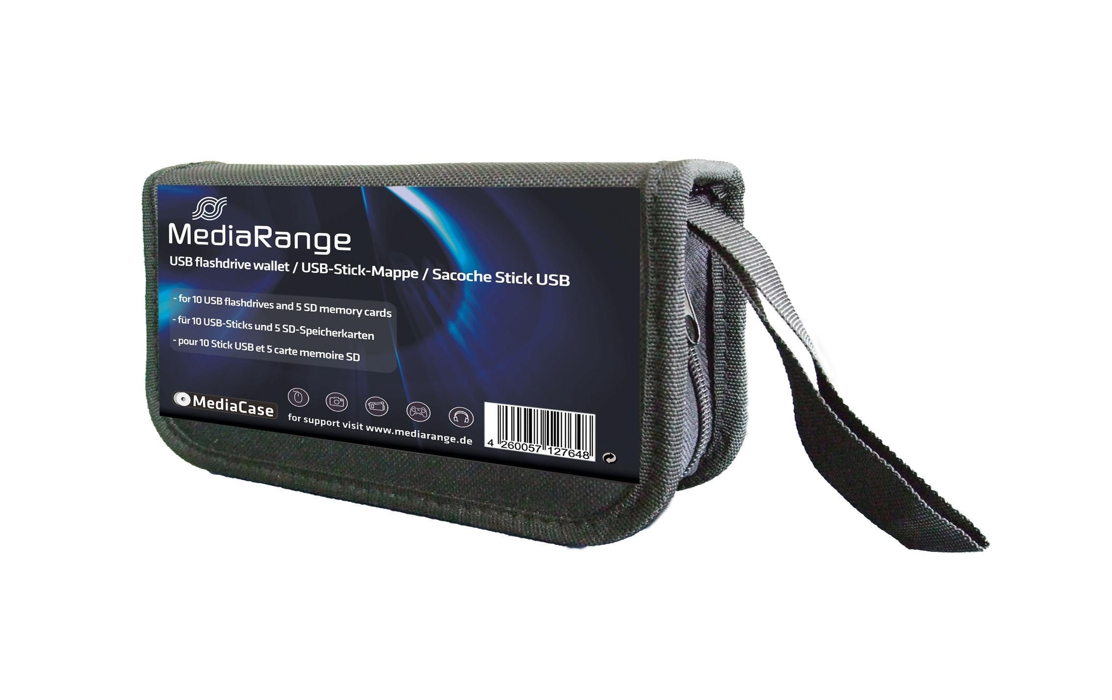 MediaRange Aufbewahrungstasche BOX99 10x USB / 5x SD Schwarz MediaRange Aufbewahrungstasche BOX99 10x USB / 5x SD Schwarz