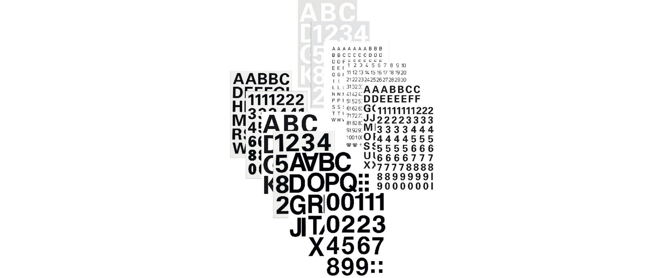Herma Stickers Etiketten Buchstaben 5 mm A-Z 2 Stück, Schwarz