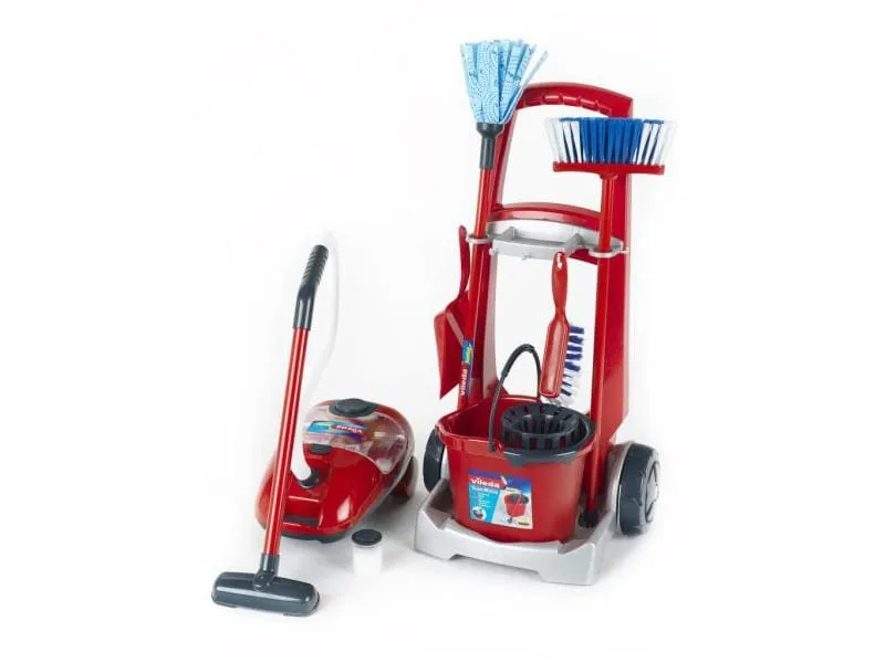 Klein-Toys Reinigungs-Spielzeug Vileda Besenwagen und Staubsauger Klein-Toys Reinigungs-Spielzeug Vileda Besenwagen und Staubsauger