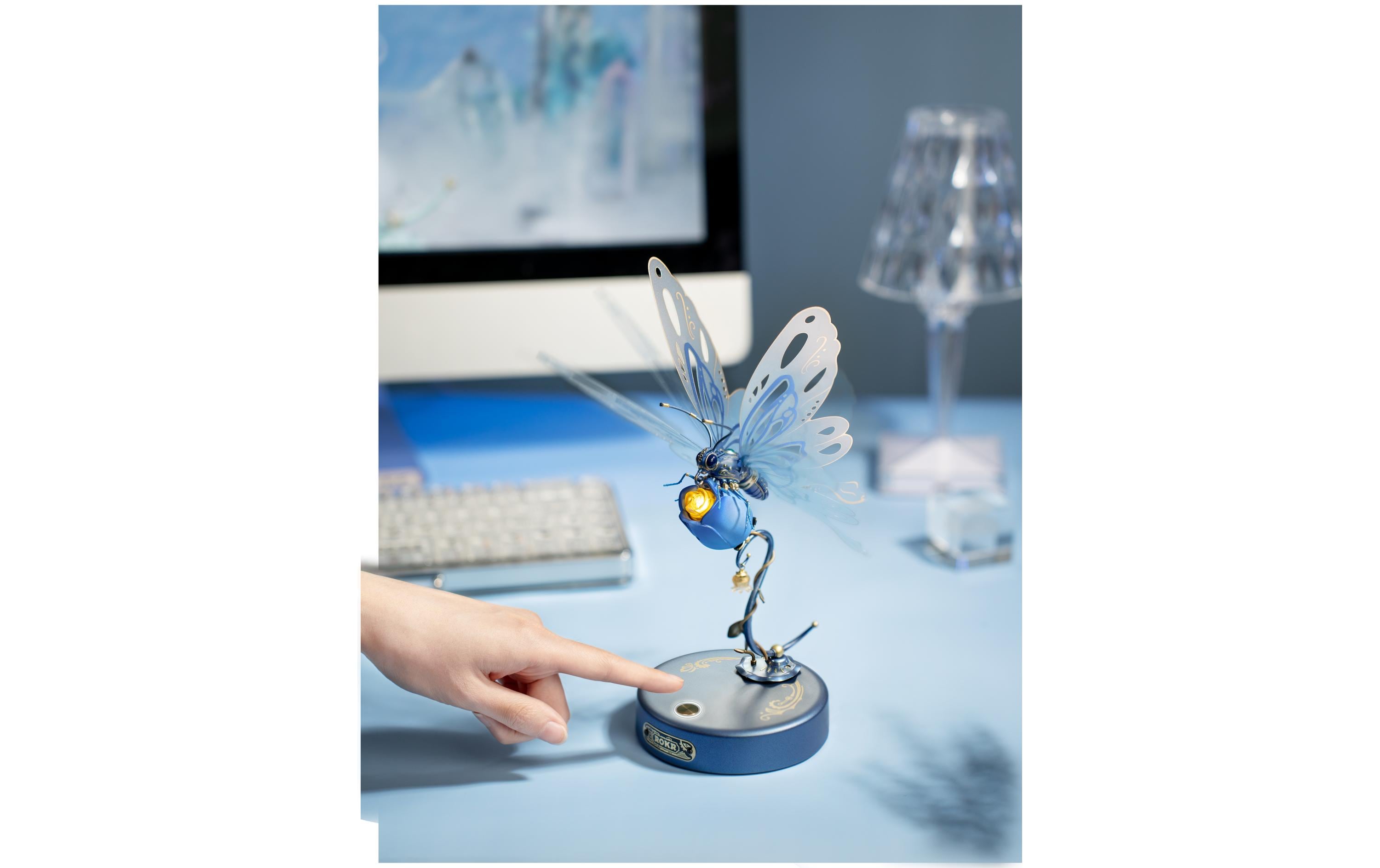 RoboTime Bausatz ROKR Mechanischer Rosa Schmetterling