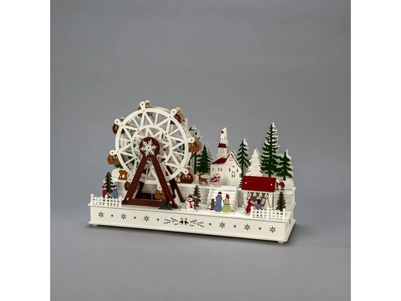 Konstsmide LED Holzsilhouette Riesenrad 28.5 cm x 45 cm