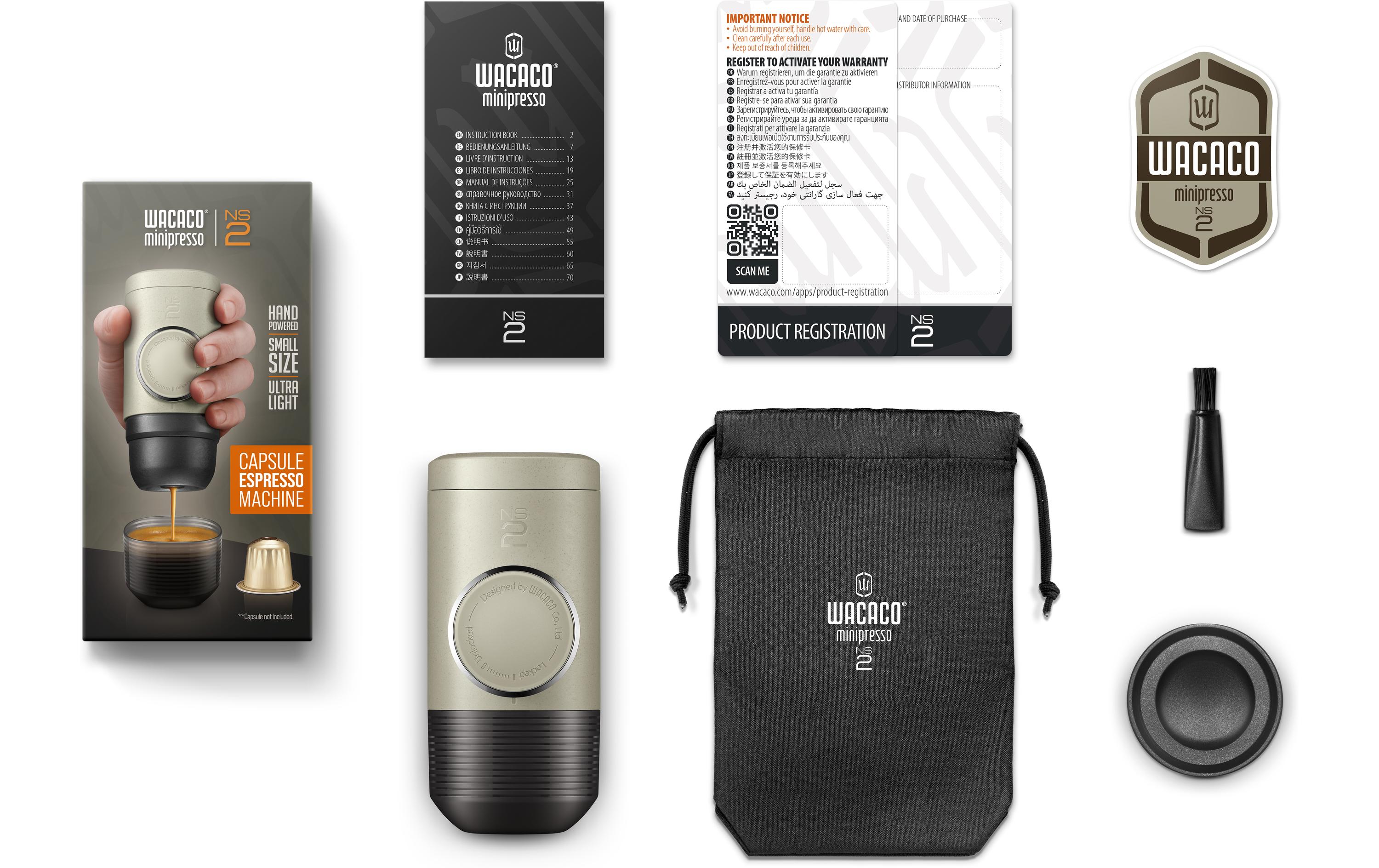 Wacaco Reisekaffeemaschine Minipresso NS2 Nespresso Kapseln