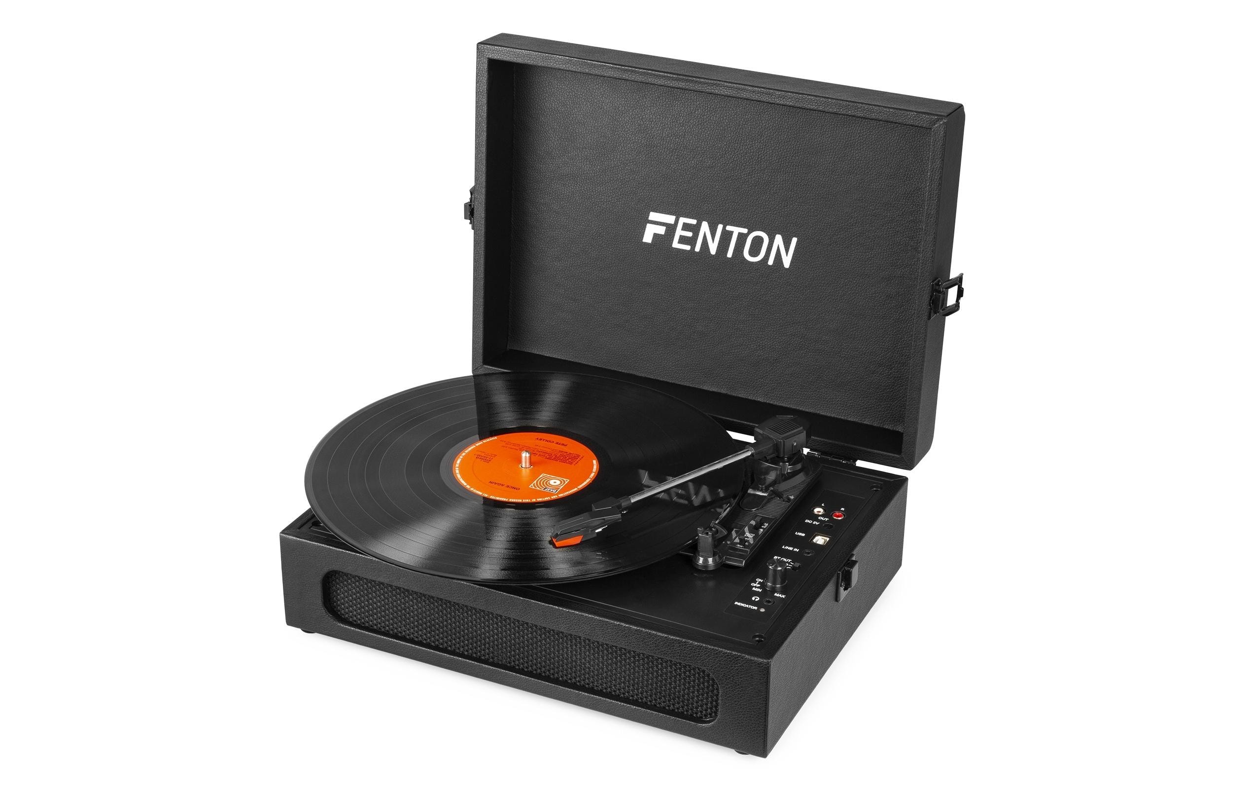 Fenton Plattenspieler mit Bluetooth RP118B Schwarz