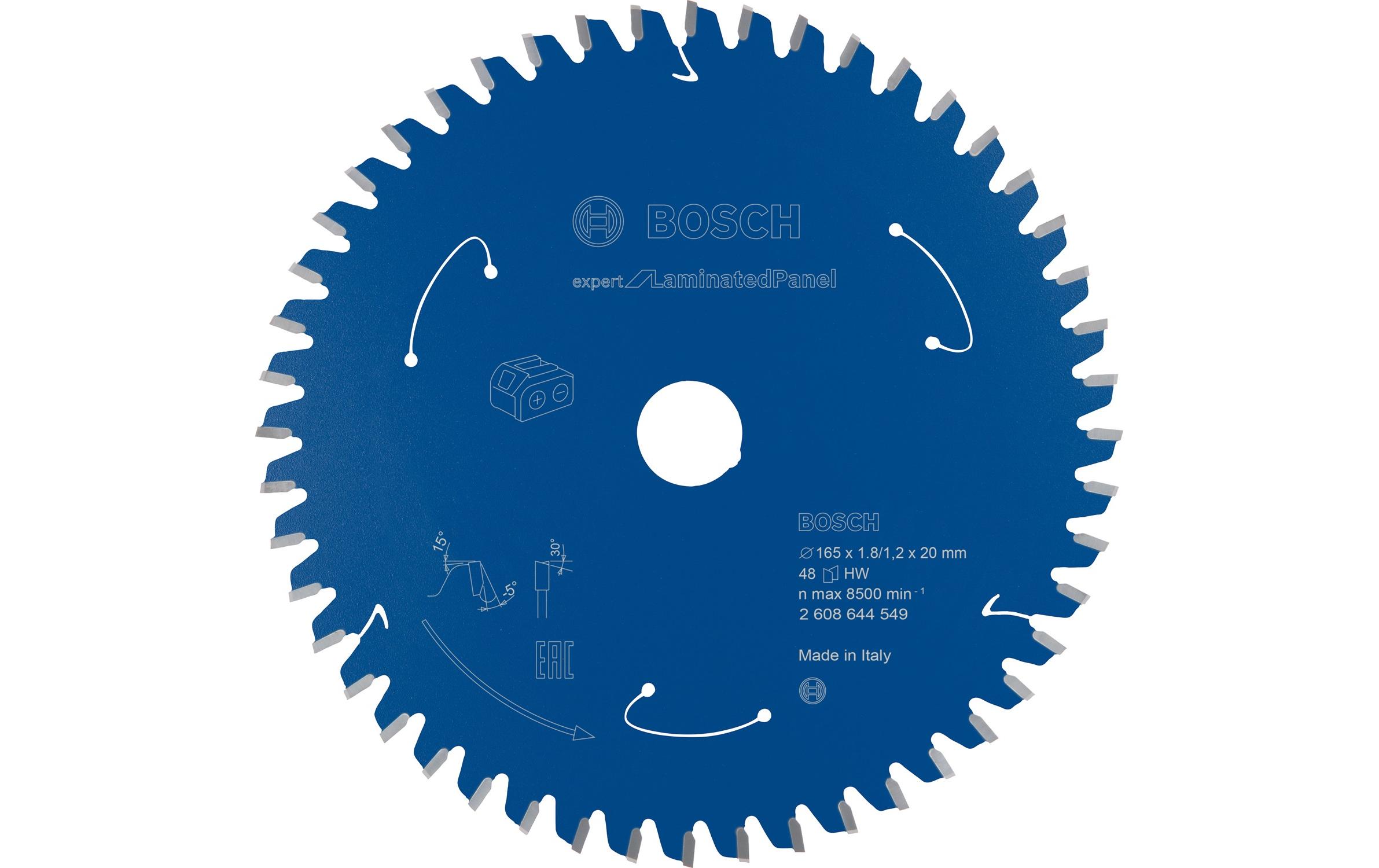 Bosch Professional Kreissägeblatt Expert for Laminated Panel Ø 165, Z 48
