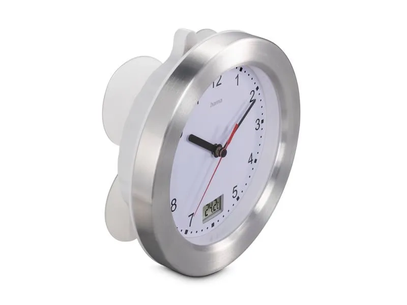 Hama Wanduhr Mauritius Ø 17 cm, Silber/Weiss Hama Wanduhr Mauritius Ø 17 cm, Silber/Weiss
