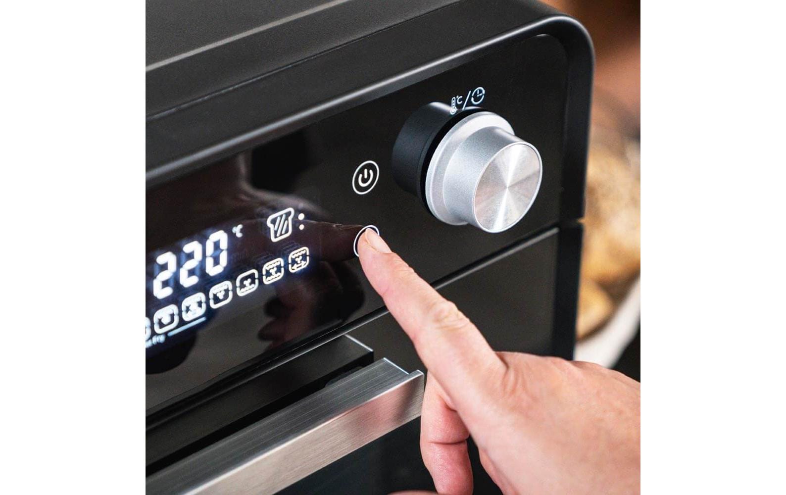 Gastroback Backofen Design Ofen Air Fry & Pizza 22 l, Schwarz