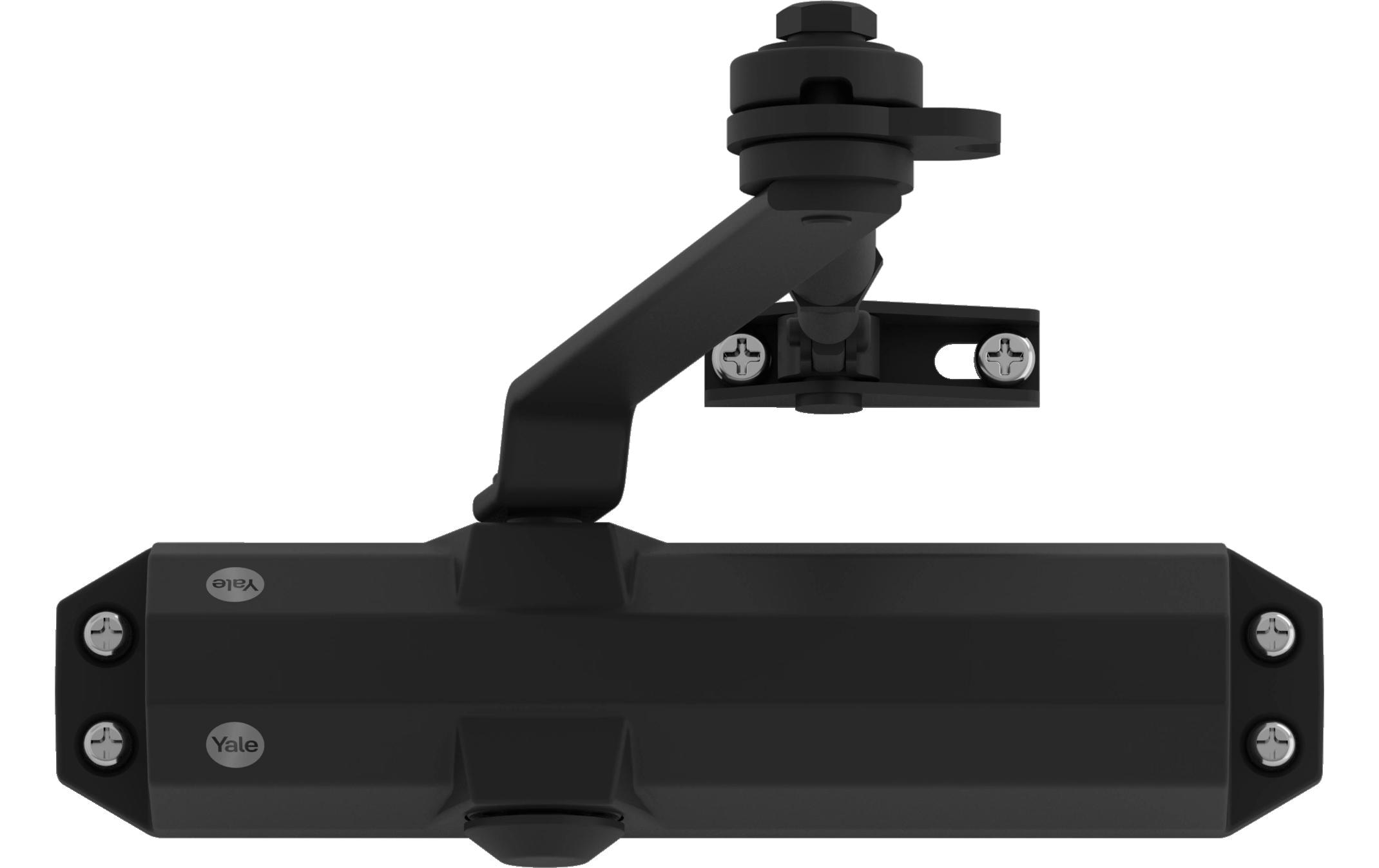 Yale Türschliesser mit Feststellarm, Serie 4500 Schwarz