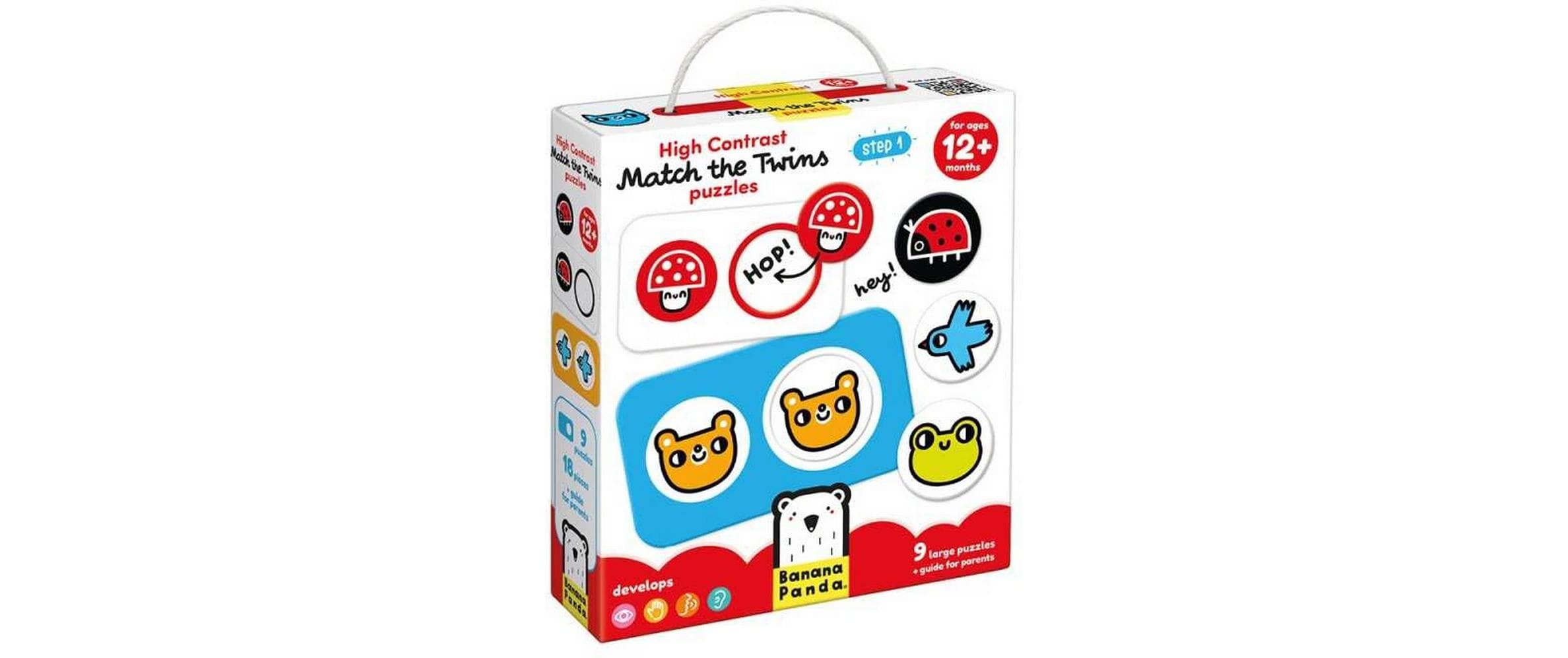 Banana Panda Puzzle Kontrastreiches Puzzle Finde die Zwillinge